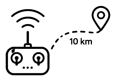 10 km Control Range